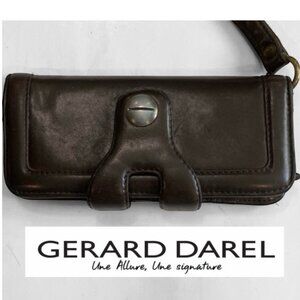 Gerard Darel Dark Brown Leather Wristlet